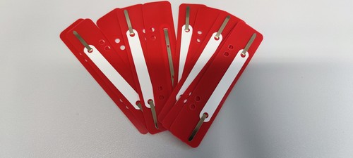 Heftstreifen kunststoff rot - heftstreifen,
